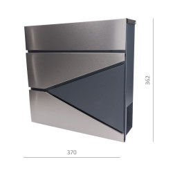 Poštová schránka, A4, AISI410/pozink, RAL7016 Poštová schránka, A4, AISI410/pozink, RAL7016